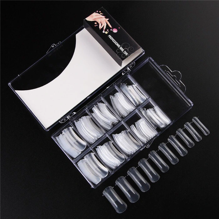 100PCS Resuable Durable Acrylic Mold False Nail Form Tip for Builder Gel Extension