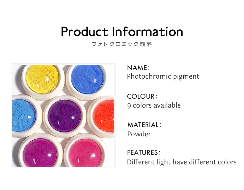 Wholesale Photochromic Pigment UV Sunlight Sensitive Color Change Nail Beauty Decoration Powder